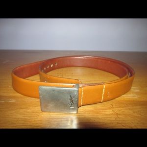 Vintage Yves Saint Laurent KipSkin Leather Belt